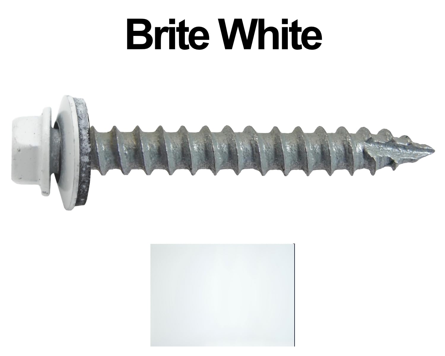 14x2 Metal Roofing Screws (Brite White) (14X2 MRS CASE)