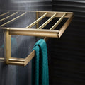 Bathroom Accessories Bathroom Shelf Towel Rack Paper Holder Toilet Brush Holder Towel Ranger Brushed Gold Brass Bath Hardware,Towel Rack B20