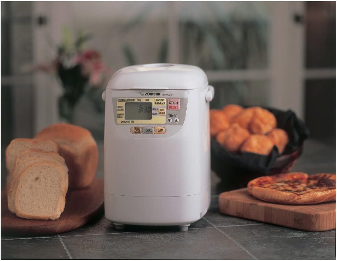 Zojirushi BB-HAC10 Home Bakery 1-Pound-Loaf Programmable Mini Breadmaker, White