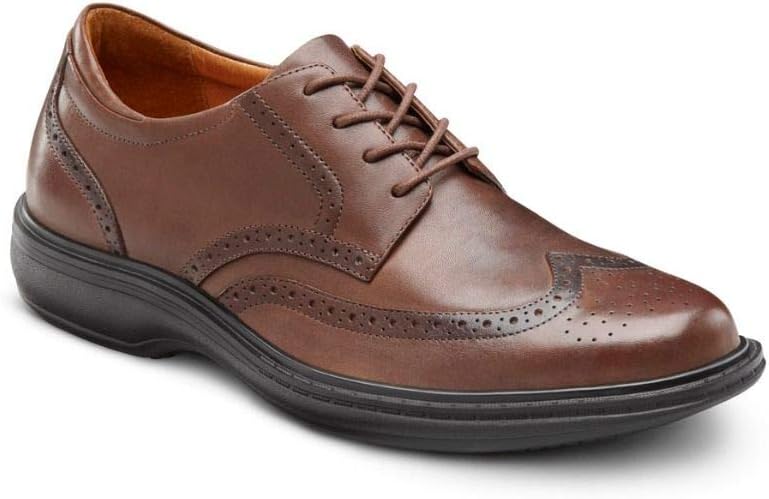 Dr. Comfort Wing Men's Therapeutic Diabetic Extra Depth Dress Shoe Leather Lace
