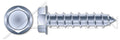 (3000 pcs) #10 X 2, Self-Tapping Sheet Metal Screws, Type A, Hex Indented Washer Head, Steel, Zinc Plated