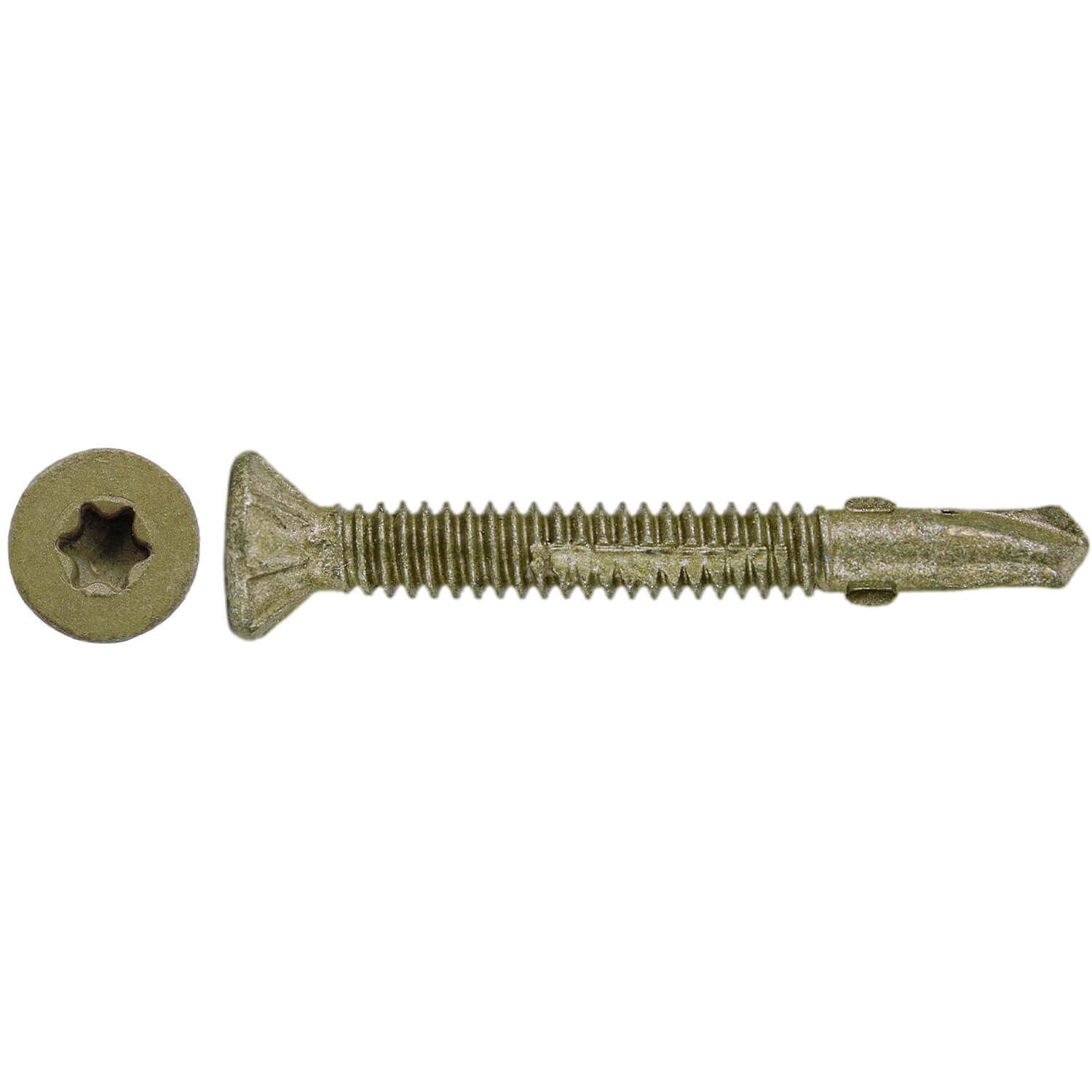 10x1-5/8 Reamer Tek Torx/Star Head Self-Drilling Wood to Metal Screws - for Flatbeds, Trailers - T-30 Torx Screw Head 5 Pound CASE 5,085 Screws