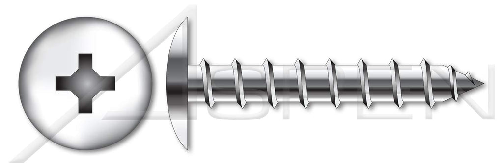 (400 pcs) #10 X 2, Self-Tapping Sheet Metal Screws, Type A, Truss Phillips Drive, Stainless Steel