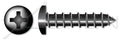 (1000 pcs) #10 X 2, Self-Tapping Sheet Metal Screws, Type A, Pan Phillips Drive, 18-8 Stainless Steel, Black Oxide