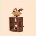 Music Box Wooden Musical Box Handmade Hand-cranked Music Boxs Sky City to Send Children's Friends Birthday Festival Gifts (Size : A)