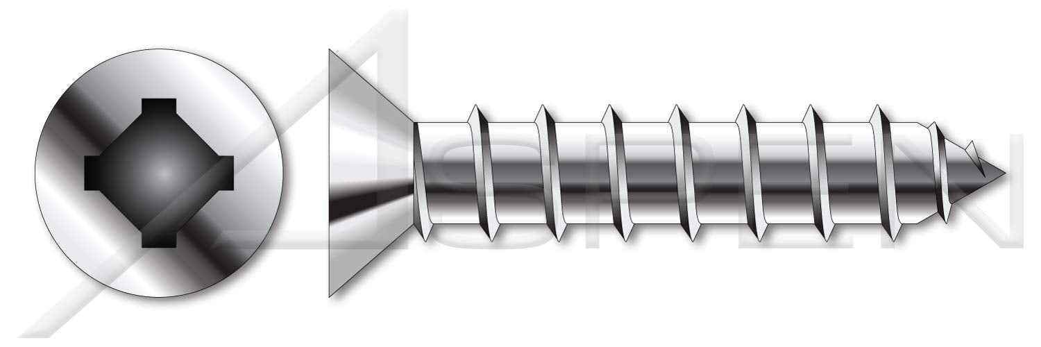 (75 pcs) #10 X 2, Self-Tapping Sheet Metal Screws, Type A, Flat Phillips/Square Combo Drive, Stainless Steel