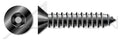 (2500 pcs) #10 X 2, Self-Tapping Sheet Metal Security Screws, Flat Countersunk Head Tamper Resistant Hex Socket Pin Drive, Type AB, Steel, Black Oxide, Includes Driver Bit