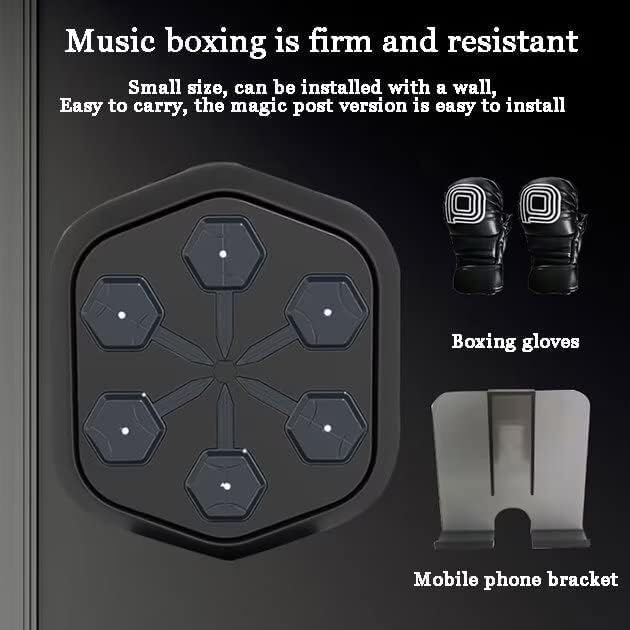 Music Boxing Machine, Electronic Exercise Wall Target, Music Boxing Target Boxinghine Speed Hand Eye Response and Coordination Boxing Equipment for Children and Adults