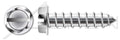 (1000 pcs) #10 X 2, Self-Tapping Sheet Metal Screws, Type A, Hex Slotted Indented Washer Head, Stainless Steel