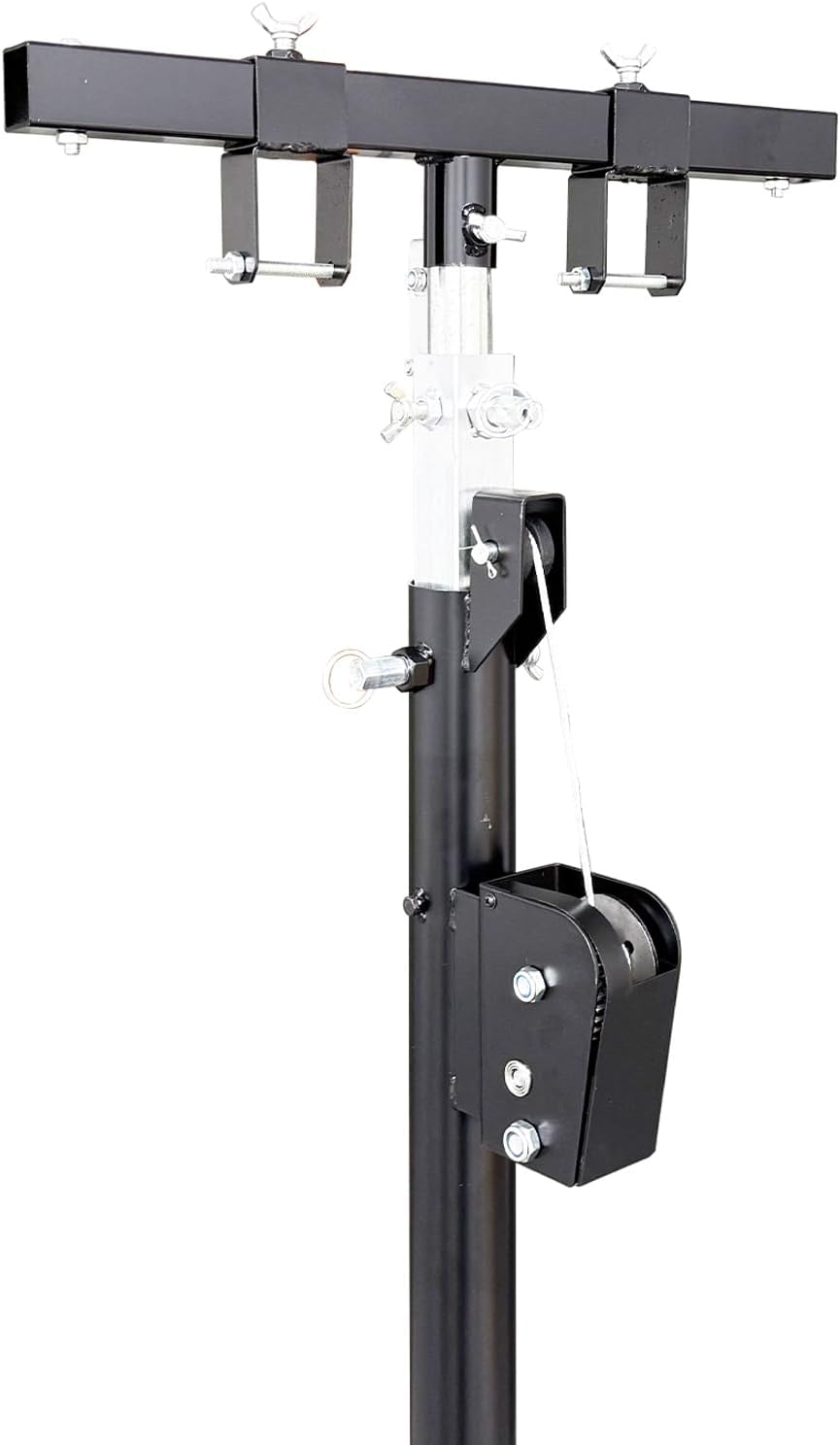 TECHTONGDA Light Trussing Stand 176LB Load Capacity DJ Light Stand, Crank Lighting Stand Speaker Truss, 5.91-13.12 FT Adjustable Height, Portable Music Equipment for Bands Clubs Stages