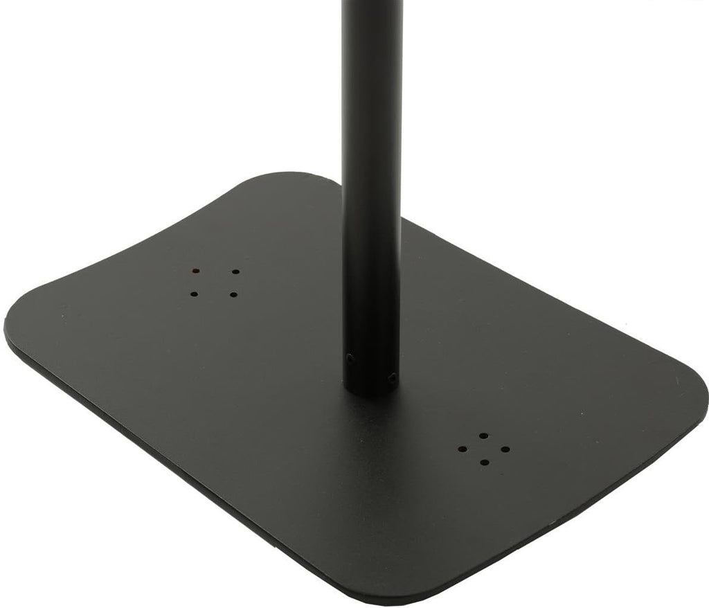 Displays2go Curved iPad Floor Stand, Rotating and Tilting Bracket, Exposed Home Button, Aluminum & Steel (Black)