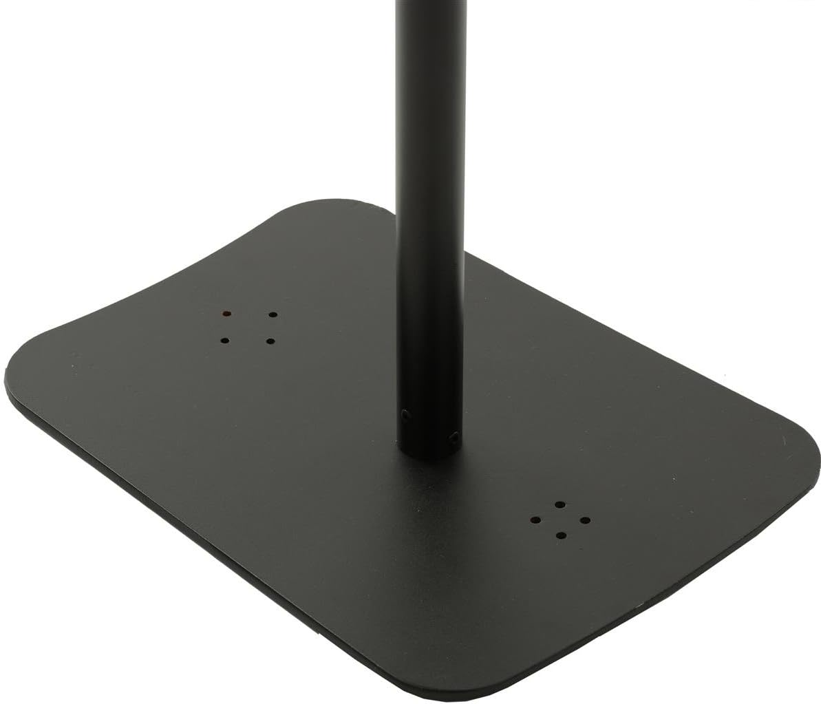 Displays2go Curved iPad Floor Stand, Rotating and Tilting Bracket, Exposed Home Button, Aluminum & Steel (Black)