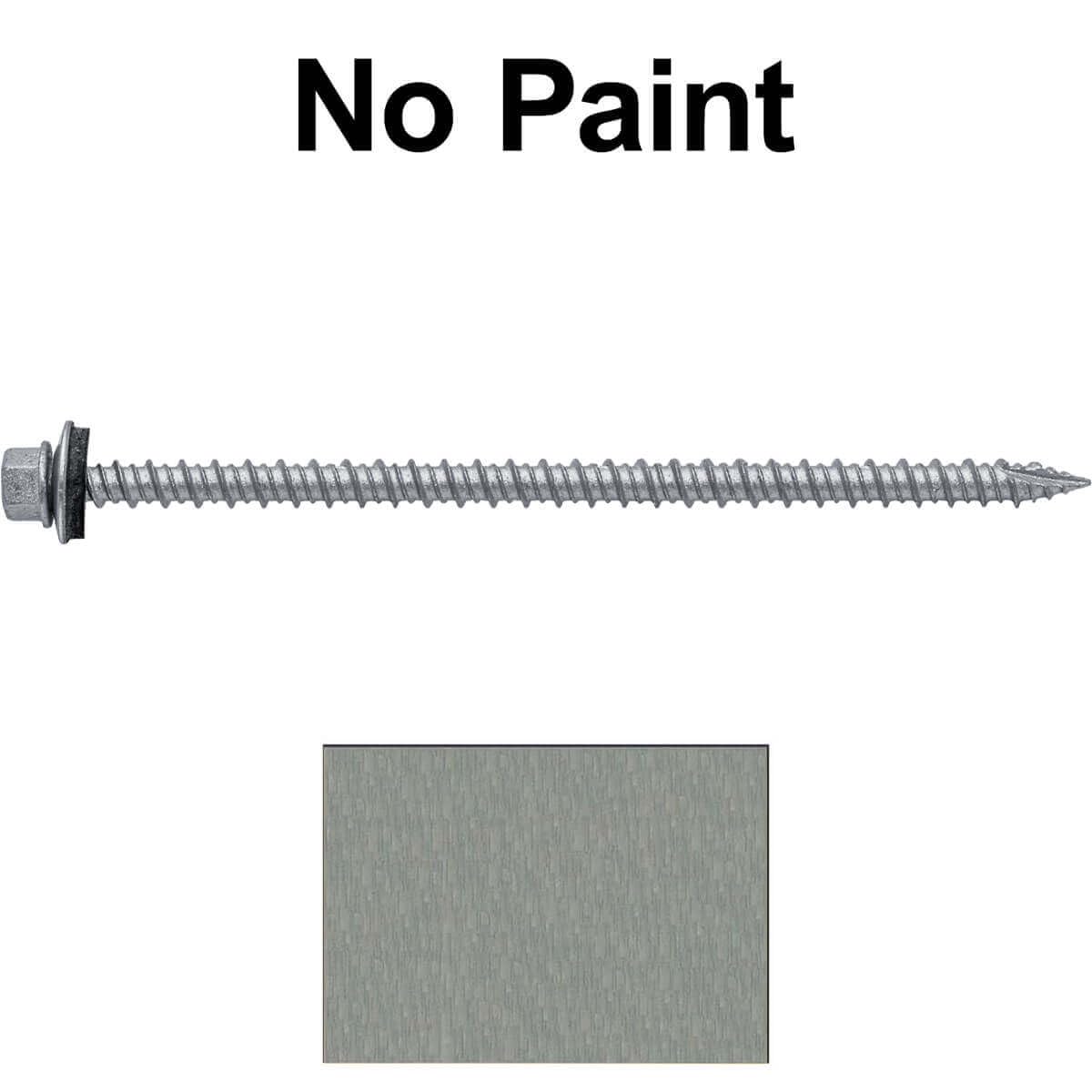 10 x 4 NO Paint Metal Roofing Screws - Hex Washer Head- Self-Starting/Tapping - EPDM Washer. 2 X 250 Bags - 500 Screws