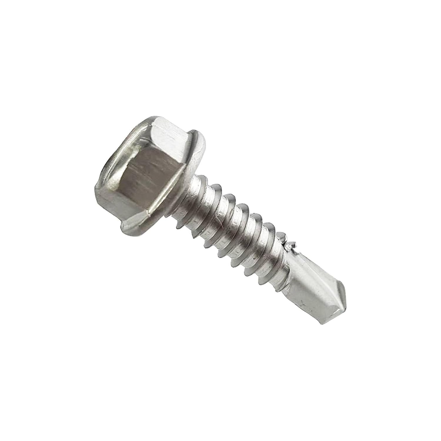 #12 x 3/4' Hex Head Self Drilling Metal Screws Stainless Steel Qty 500 Industrial Grade Hardware Fasteners DIY Home Repair Construction Use