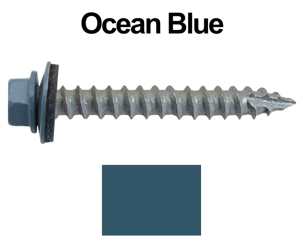 14x2 Metal Roofing Screws (Ocean Blue) (14X2 MRS CASE)