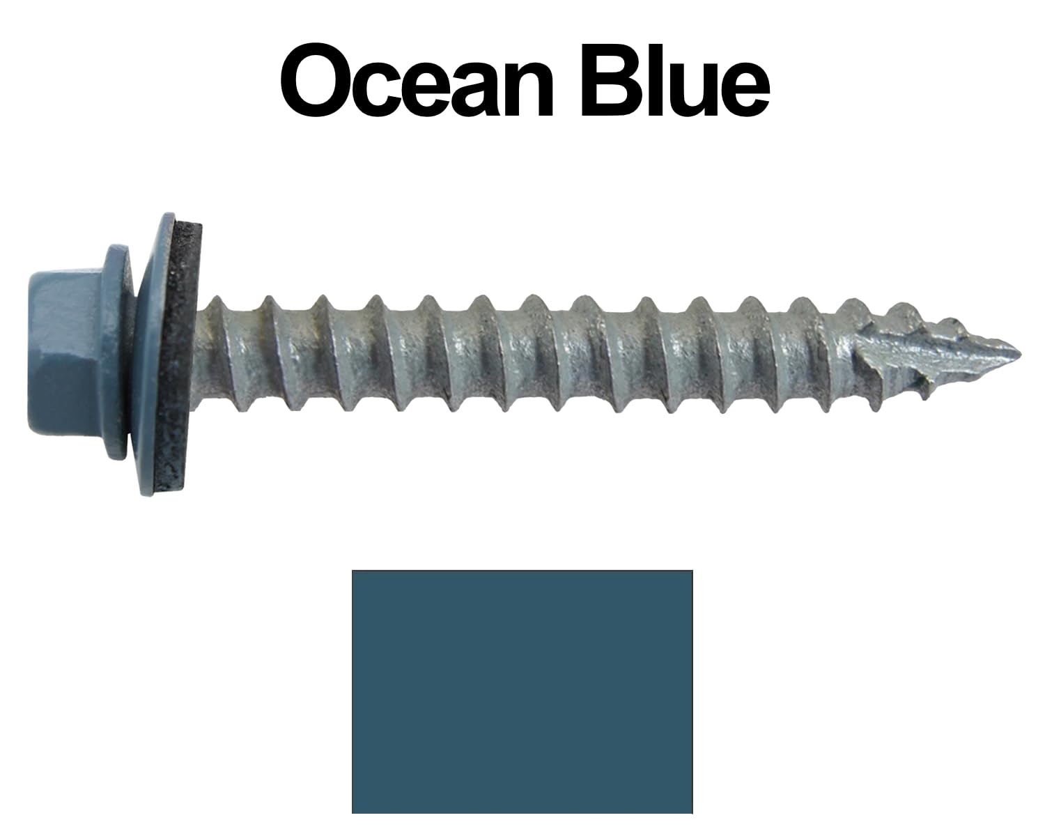14x2 Metal Roofing Screws (Ocean Blue) (14X2 MRS CASE)