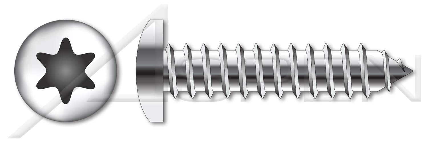 (750 pcs) #10-16 X 2, Self-Tapping Sheet Metal Screws, Type AB, Pan 6Lobe Torx(r) Drive, Stainless Steel