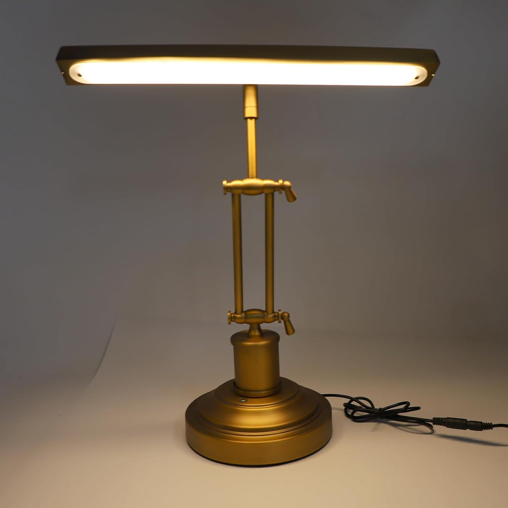 Piano Light for Grand & Upright Piano, Metal Piano Lamp with 3 Color Modes for Stand Pianos, 360° Rotatable Adjustable, Touch Control, 12W LED Music Stand Light, Desk Table Light