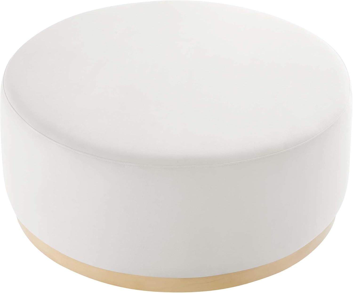 Modway Large 38' Round Performance Velvet Upholstered Upholstered Ottoman