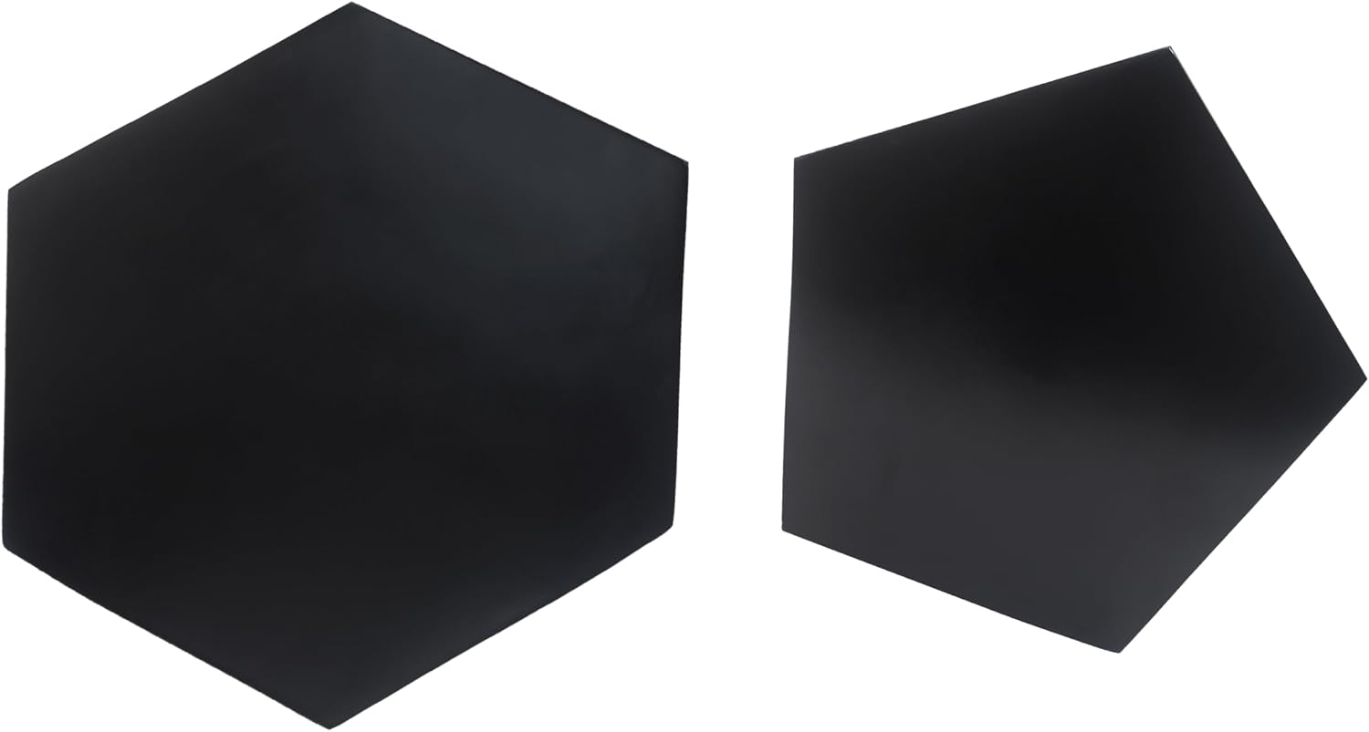 WILLIAMSPACE 30.25' Black Nesting Coffee Table Set of 2, Modern Irregular Center Tables for Living Room, Magnesium Oxide Accent Side Table for Indoor & Outdoor, No Need Assembly (Black)