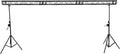 Two 10' Crank Up Stands with 20 ft Span Square Black Box Truss Segments Package