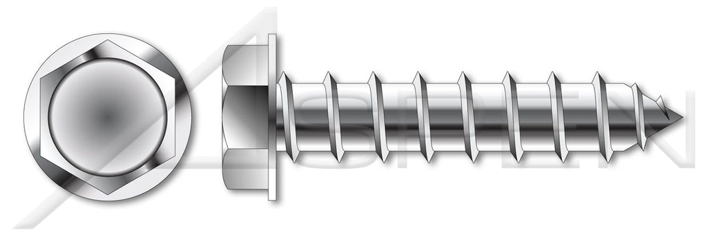 (450 pcs) #14-10 X 2, Self-Tapping Sheet Metal Screws, Type A, Hex Indented Washer Head, Stainless Steel