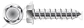 (450 pcs) #14-10 X 2, Self-Tapping Sheet Metal Screws, Type A, Hex Indented Washer Head, Stainless Steel