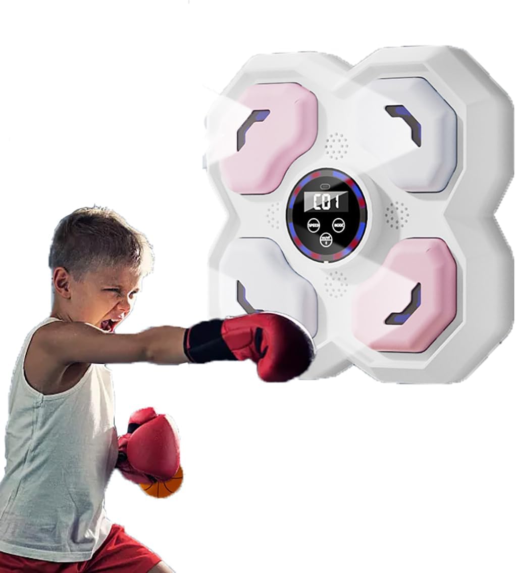 Wall Mounted Music Boxers Kids Boxing Machine Music Boxing Machine Smart Electronic Boxing Target Boxing Punch Equipment for Rhythm Training Improve Reflex Release