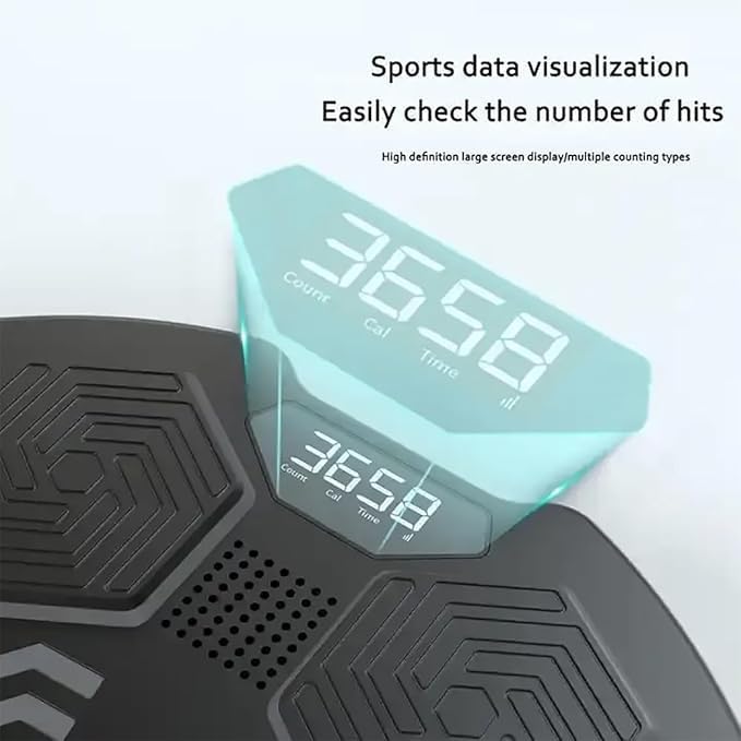 Smart Music Boxing Strike Pads, LED Counter Wall-Mounted Punching Equipment, USB Rechargeable Boxing Trainer for Home Fitness