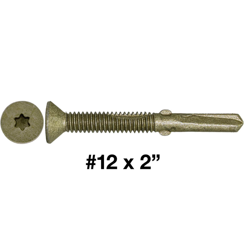 12x2 Reamer Tek Torx/Star Head Self-Drilling Wood to Metal Screws - for Flatbeds, Trailers - T-30 Torx Screw Head - CASE Qty 42 Boxes 2,856 Screws