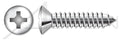 (1000 pcs) #10 X 2, Self-Tapping Sheet Metal Screws, Type AB, Oval Phillips Drive, Stainless Steel