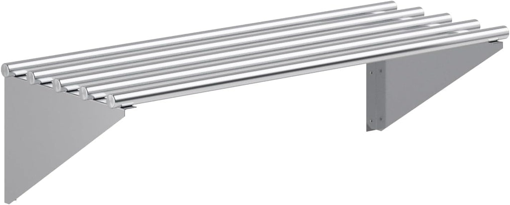 Premium Stainless Steel Tubular Wall Shelf – 14' D x 36' L | NSF Certified | Equipment & Appliance Shelf for Kitchen, Restaurant, Garage, Utility Room