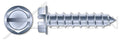 (3000 pcs) #10 X 2, Self-Tapping Sheet Metal Screws, Type A, Hex Indented Washer, Slotted, Steel, Zinc Plated