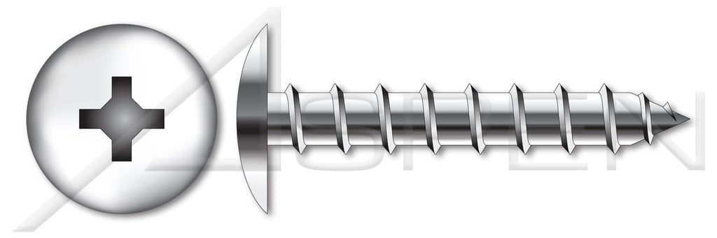 (1000 pcs) #10 X 2, Self-Tapping Sheet Metal Screws, Type A, Truss Phillips Drive, Stainless Steel