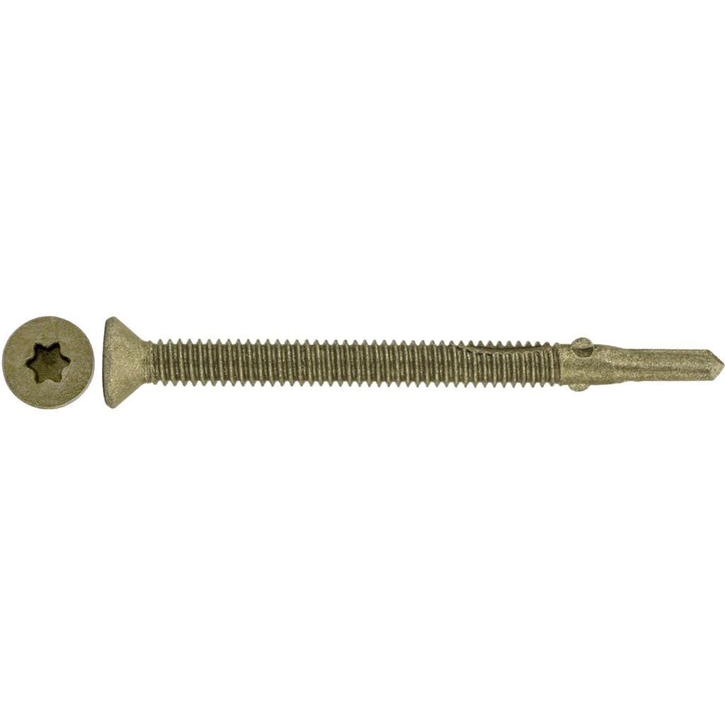 14x3-1/4 Reamer Tek Torx/Star Head Self-Drilling Wood to Metal Screws - for Flatbeds, Trailers - T-30 Torx Screw Head 5 Pound CASE 1,350 Screws