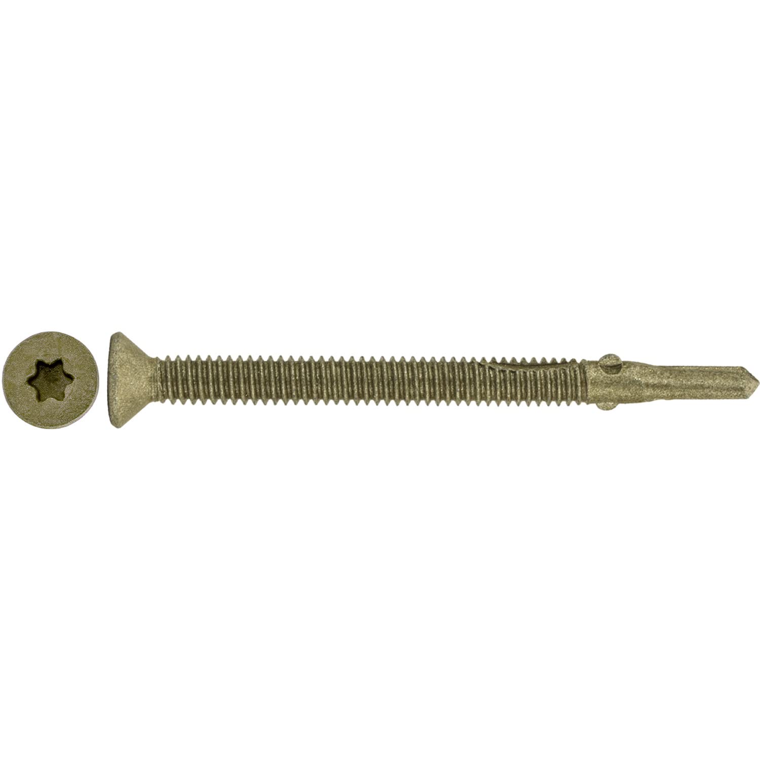 14x3-1/4 Reamer Tek Torx/Star Head Self-Drilling Wood to Metal Screws - for Flatbeds, Trailers - T-30 Torx Screw Head 5 Pound CASE 1,350 Screws