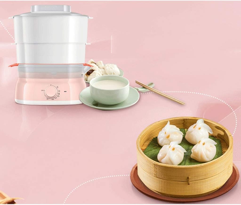 Steamer - Pink Digital Rice Cooker and Food Steamer Electric Food Heater, Food Steamer for Office and Home