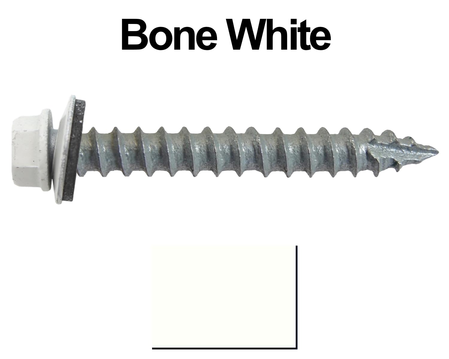14x2 Metal Roofing Screws (Bone White) (14X2 MRS CASE)