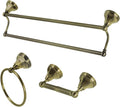 Kingston Brass BAK4181348AB Metropolitan Bathroom Hardware Set, Antique Brass, 26.75 x 7.75 x 2.75