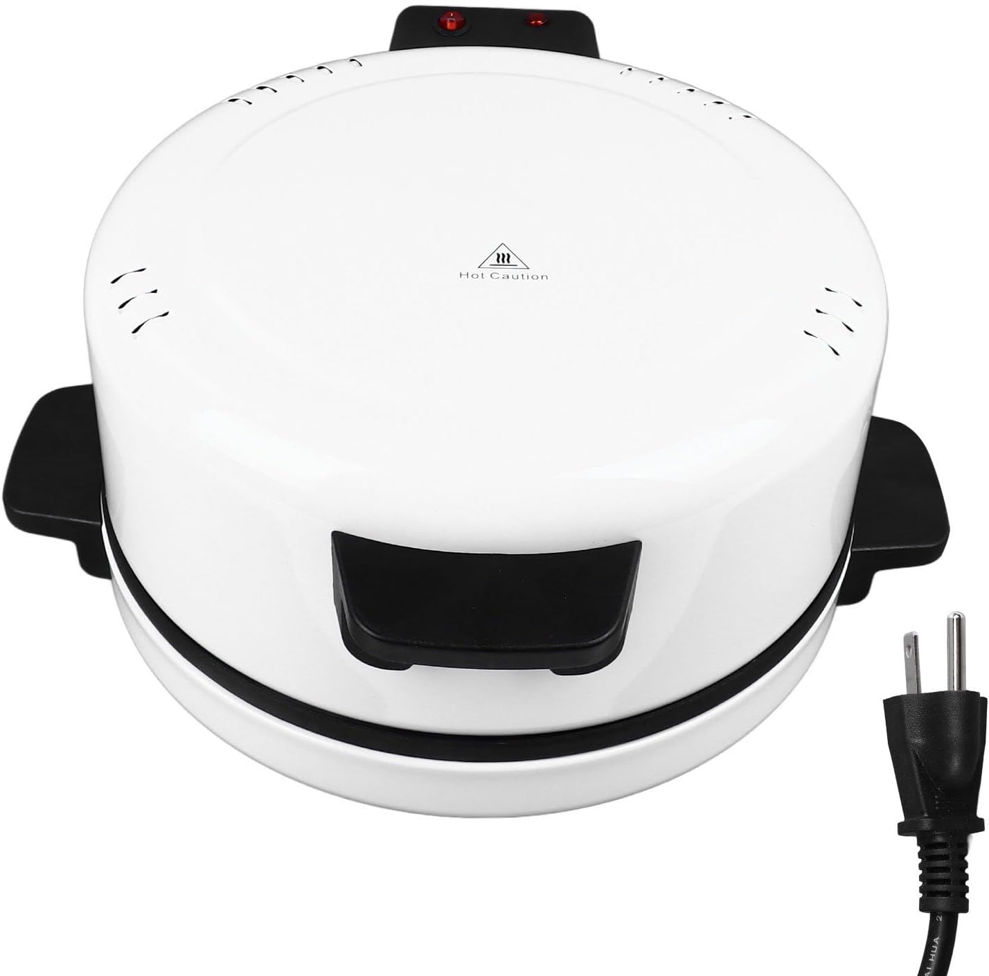 12 Inch Electric Pizza Oven, Portable Pita Bread Maker Machine 12 Inch Countertop Pizza Maker Bottom Anti Slip for Home Kitchen (US Plug 110V)