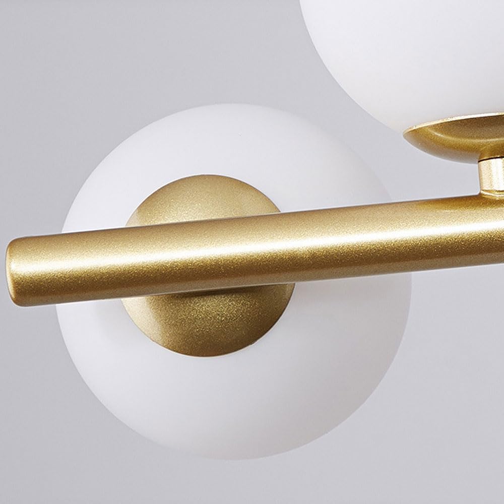 Modern Pendant Ceiling Lights 9 Lights Chandeliers Gold Semi Fixture Close to with White Globe Glass s for Living Room Dining Room Kitchen Lighting