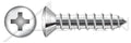 (1000 pcs) #10 X 2, Self-Tapping Sheet Metal Screws, Type A, Oval Phillips Drive, Stainless Steel