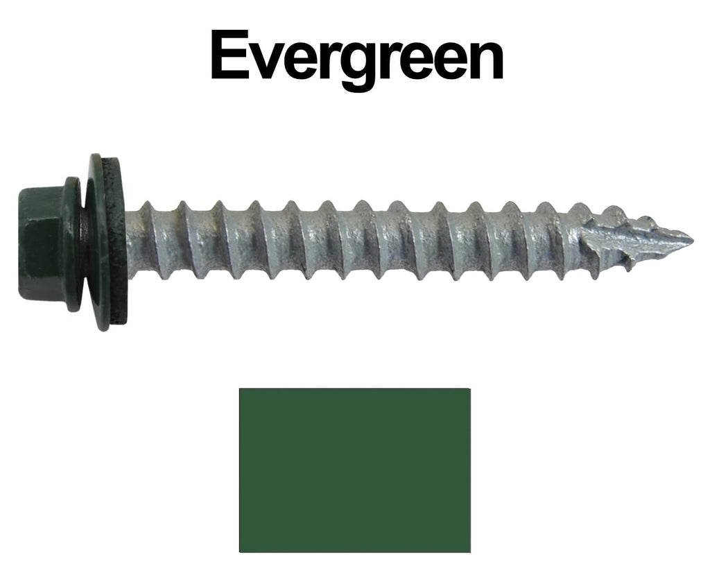 14x2 Metal Roofing Screws (Evergreen) (14X2 MRS CASE)