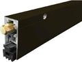 Fire Rated/Heavy Duty/Surface Automatic Door Bottom with Sponge Neoprene Rubber Extrusion in Black Anodized Aluminum (7163BK), SMS #8 x 1-1/2'' Supplied, (30'' L x 29/32'' W x 1-29/32'' H)