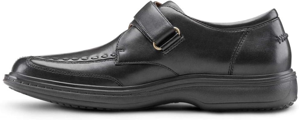 Dr. Comfort Frank Diabetic Shoes for Men - Leather Dress Shoes with Stitch - Therapeutic Formal Shoes