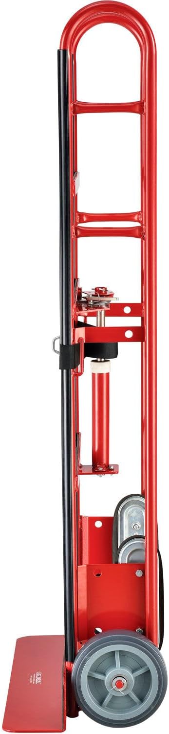 Global Industrial 2-Wheel Professional Appliance Hand Truck with Stair Climbing Wheels, 750 Lb Capacity, Industrial Hand Truck with Ratcheting Nylon Strap