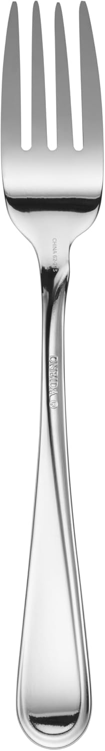 Oneida Silverware Set For 12, Flight 65-Piece Everyday Flatware Set with Serving Utensils, Service For 12, 18/0 Stainless Steel, Mirror Finish, Dishwasher Safe, Light Weight, Dining (Silver, 65 Piece)