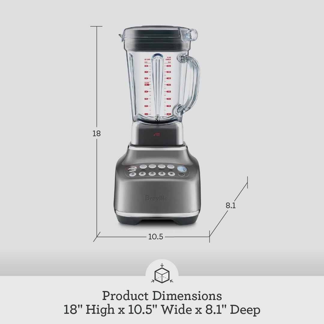 Breville BBL820SHY Q Home Blender, Smoked Hickory