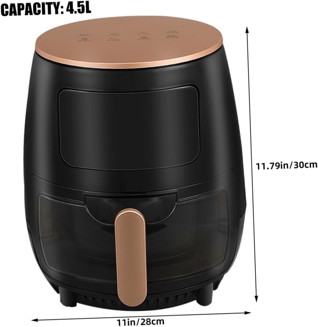 Large Capacity Electric Hot Air Fryer Oven for Healthy Cooking Multi-functional with Overheat Protection Monitoring Automatic Power-off Stylish Black Design for Home and Family Use