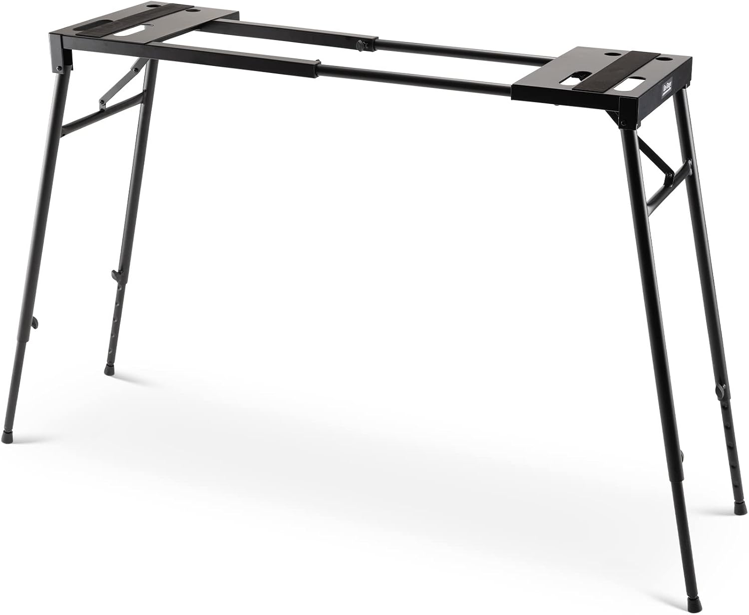 OnStage KS7150 Platform-Style Keyboard Stand (Setup for Keyboards, Synths, Organs, and Electric Pianos, 230 lb Capacity, Adjustable Height and Width, Folding, Portable, Rubber Feet, Metal, Black)